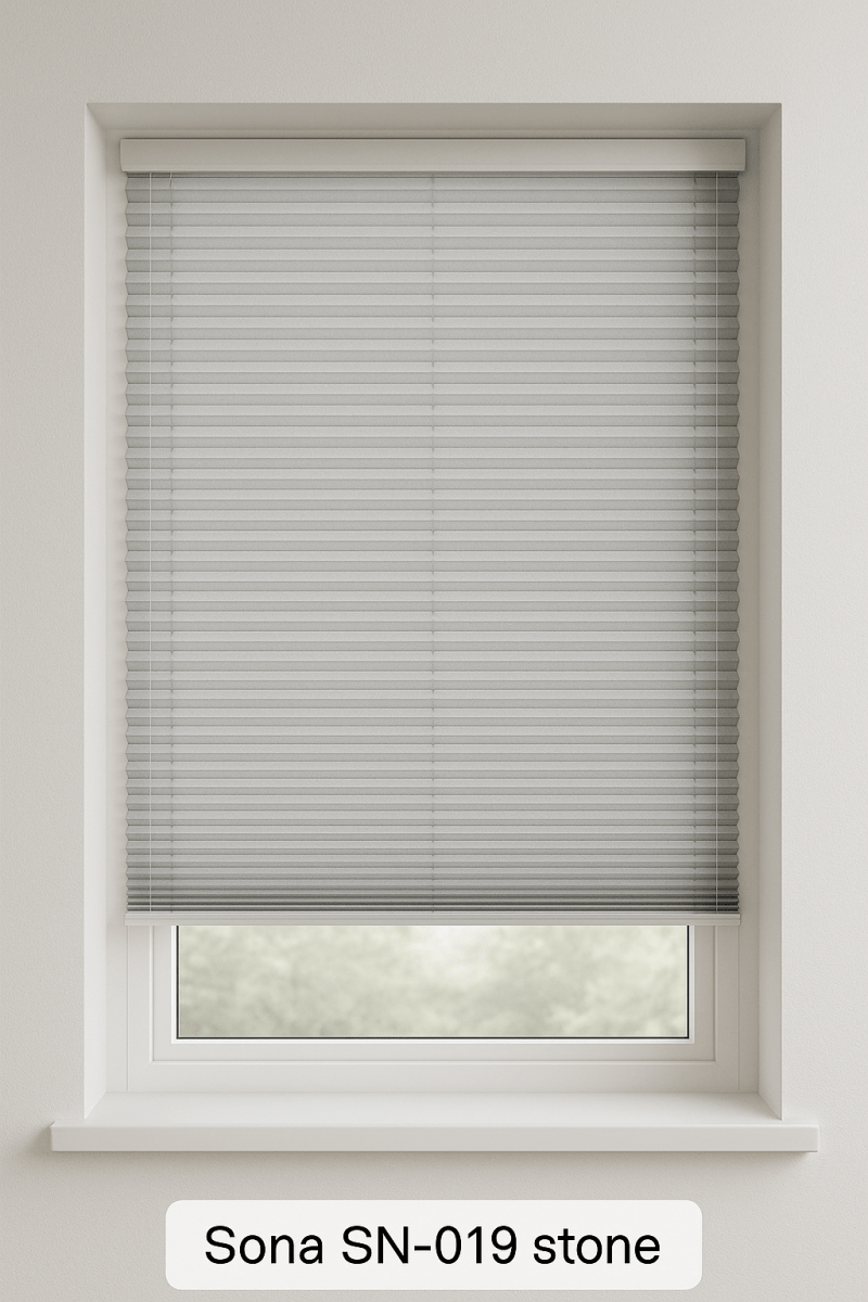 Pleated blinds Sona Stone - Manor Interiors
