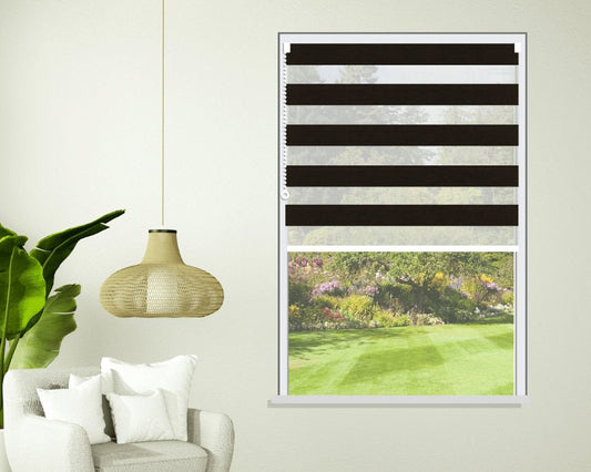 Day and Night Roller Blinds Ninfeo Wenge 1113 - Manor Interiors