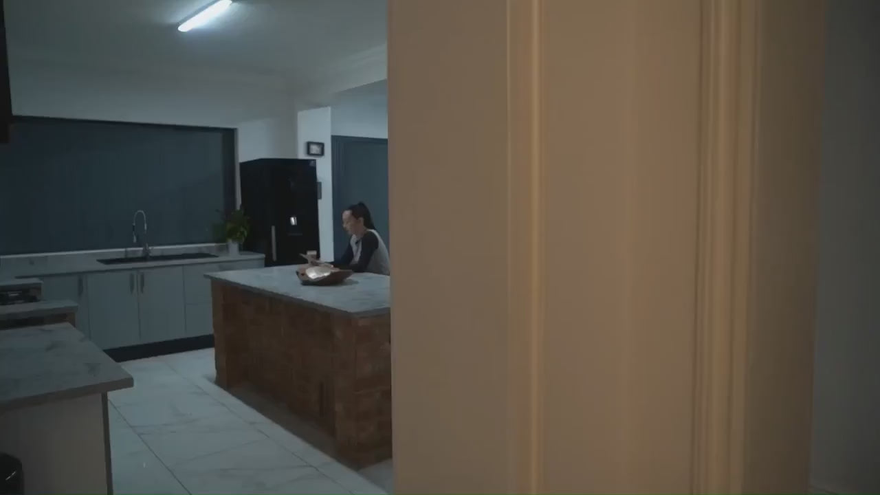 Load video: Showing blindscreen blinds fitted on kitchen window and patio door. Great for thermal and blackout blinds.