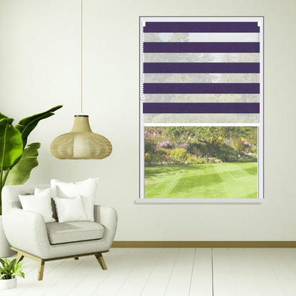 Day and Night Roller Blinds Ninfeo Purple 1110 - Manor Interiors